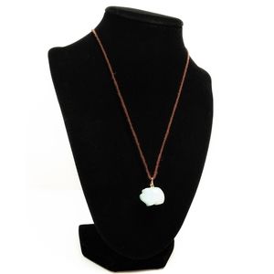 Vintage Jade pig pendant Necklace